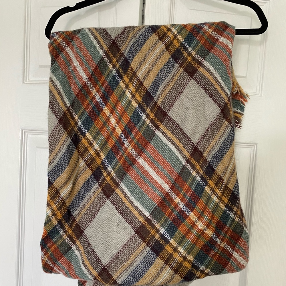 Plaid Blanket Scarf